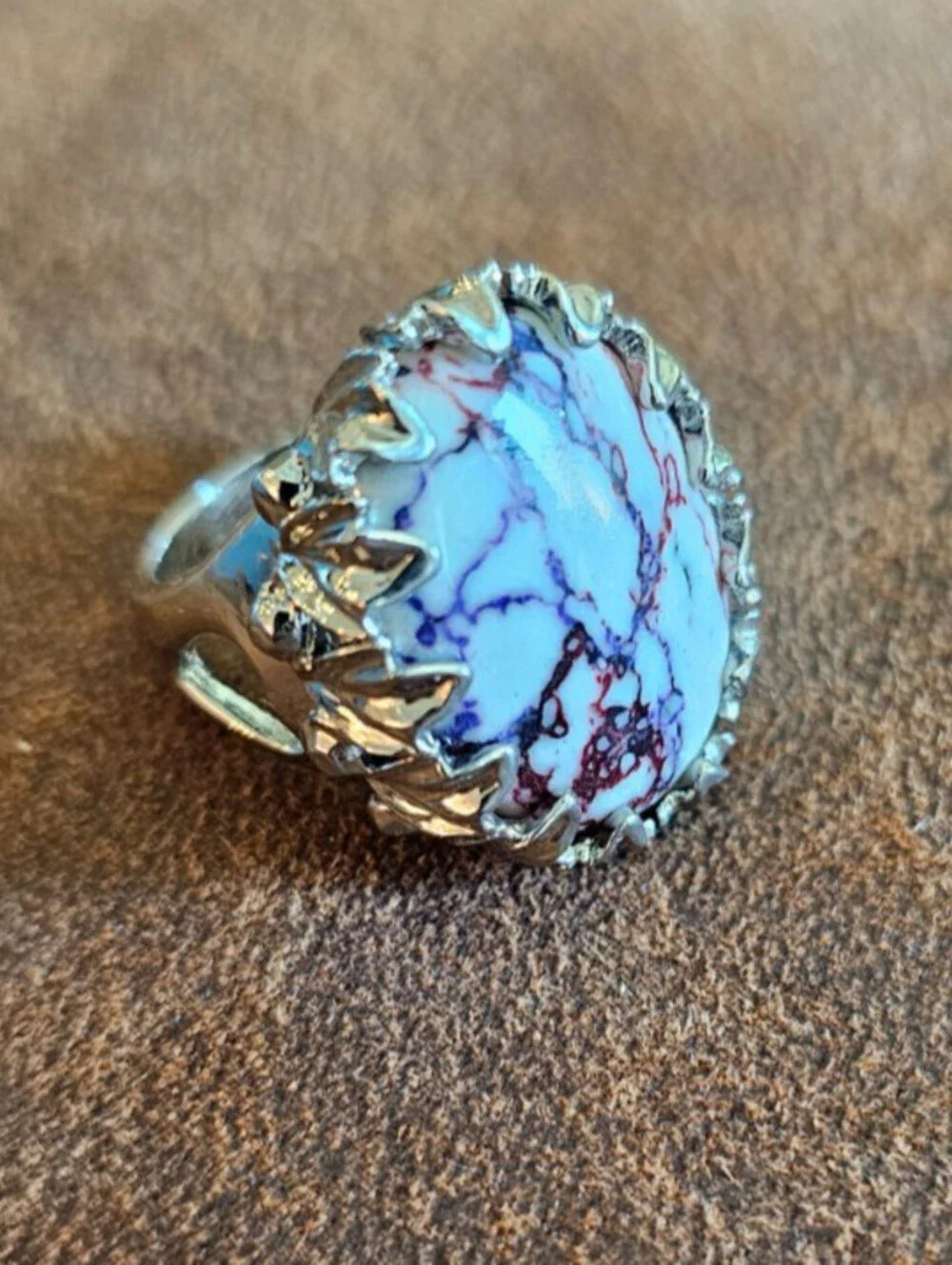 Vintage Mid Century Womens Sz 8 oval cabochon of 